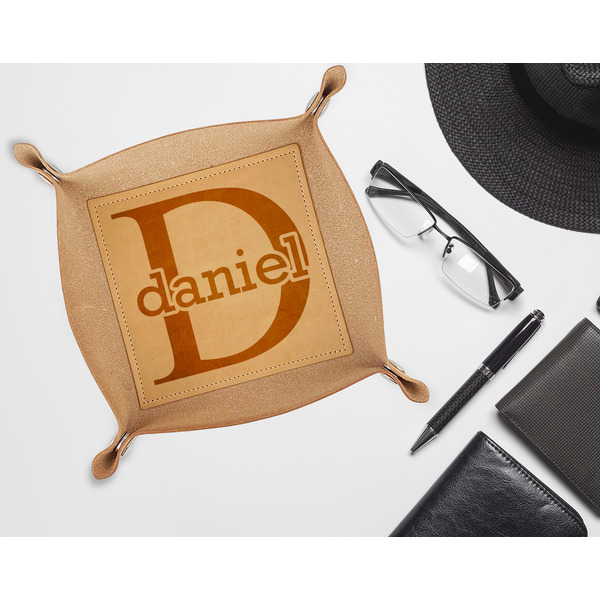 Name & Initial (for Guys) Genuine Leather Valet Trays - LIFESTYLE