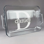 Name & Initial (for Guys) Glass Baking and Cake Dish (Personalized)