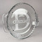 Name & Initial (for Guys) Glass Pie Dish - FRONT