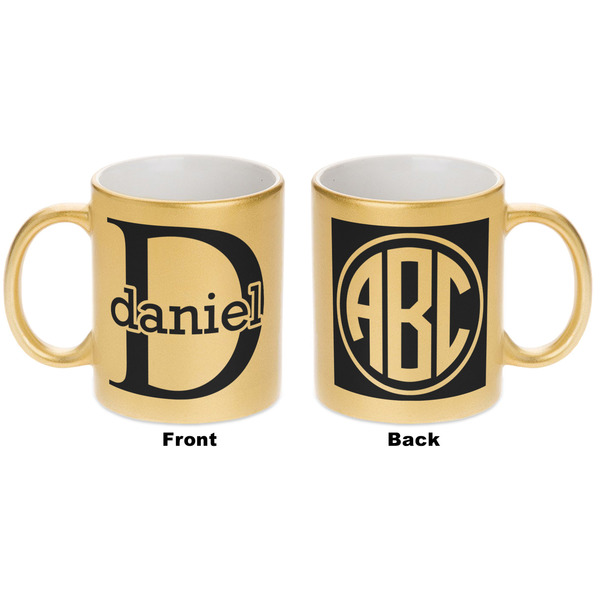 Name & Initial (for Guys) Gold Mug - Apvl