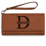 Name & Initial (for Guys) Ladies Leatherette Wallet - Laser Engraved (Personalized)