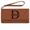 Name & Initial (for Guys) Ladies Wallet - Leather - Rawhide - Front View