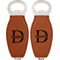 Name & Initial (for Guys) Leather Bar Bottle Opener - Front and Back