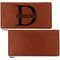 Name & Initial (for Guys) Leather Checkbook Holder Front and Back Single Sided - Apvl
