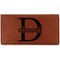 Name & Initial (for Guys) Leather Checkbook Holder - Main