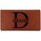 Name & Initial (for Guys) Leatherette Checkbook Holder - Single Sided (Personalized)