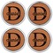 Name & Initial (for Guys) Leather Coaster Set of 4