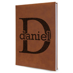 Name & Initial (for Guys) Leather Sketchbook (Personalized)