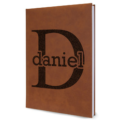 Name & Initial (for Guys) Leather Sketchbook (Personalized)