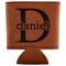 Name & Initial (for Guys) Leatherette Can Sleeve - Flat