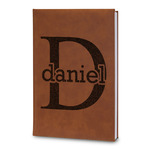 Name & Initial (for Guys) Leatherette Journal - Large - Double Sided (Personalized)