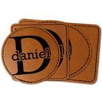 Name & Initial (for Guys) Faux Leather Iron On Patch (Personalized)
