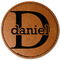 Name & Initial (for Guys) Leatherette Patches - Round