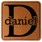 Name & Initial (for Guys) Leatherette Patches - Square