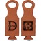 Name & Initial (for Guys) Leatherette Wine Tote Double Sided - Front and Back