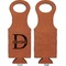 Name & Initial (for Guys) Leatherette Wine Tote Single Sided - Front and Back