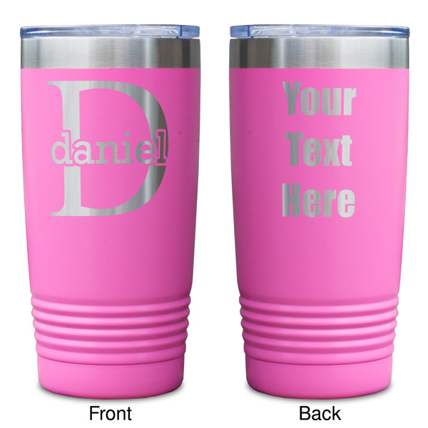 Name & Initial (for Guys) Pink Polar Camel Tumbler - 20oz - Double Sided - Approval