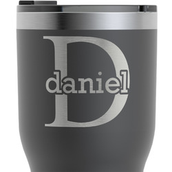 Name & Initial (for Guys) RTIC Tumbler - Black - Engraved Front (Personalized)