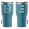 Name & Initial (for Guys) RTIC Tumbler - Dark Teal - Double Sided - Front & Back