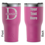 Name & Initial (for Guys) RTIC Tumbler - Magenta - Laser Engraved - Double-Sided (Personalized)
