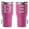 Name & Initial (for Guys) RTIC Tumbler - Magenta - Double Sided - Front & Back