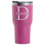 Name & Initial (for Guys) RTIC Tumbler - Magenta - Laser Engraved - Single-Sided (Personalized)