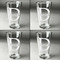 Name & Initial (for Guys) Set of Four Engraved Beer Glasses - Individual View