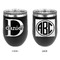 Name & Initial (for Guys) Stainless Wine Tumblers - Black - Double Sided - Approval