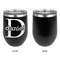 Name & Initial (for Guys) Stainless Wine Tumblers - Black - Single Sided - Approval