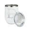 Name & Initial (for Guys) Stainless Wine Tumblers - White - Double Sided - Alt View