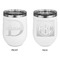 Name & Initial (for Guys) Stainless Wine Tumblers - White - Double Sided - Approval