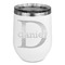 Name & Initial (for Guys) Stainless Wine Tumblers - White - Double Sided - Front