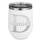 Name & Initial (for Guys) Stainless Wine Tumblers - White - Single Sided - Front