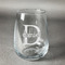 Name & Initial (for Guys) Stemless Wine Glass - Front/Approval