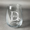 Name & Initial (for Guys) Stemless Wine Glass - Engraved (Personalized)