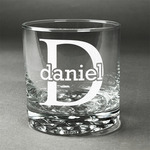 Name & Initial (for Guys) Whiskey Glass (Single) (Personalized)