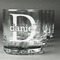 Name & Initial (for Guys) Whiskey Glasses Set of 4 - Engraved Front