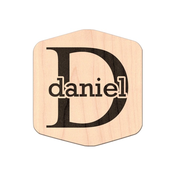 Custom Name & Initial (for Guys) Genuine Maple or Cherry Wood Sticker (Personalized)