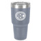 Round Monogram 30 oz Stainless Steel Tumbler - Grey - Single-Sided (Personalized)