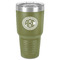 Round Monogram 30 oz Stainless Steel Tumbler - Olive - Single-Sided (Personalized)