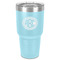 Round Monogram 30 oz Stainless Steel Tumbler - Teal - Single-Sided (Personalized)
