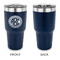 Round Monogram 30 oz Stainless Steel Ringneck Tumblers - Navy - Single Sided - APPROVAL