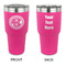 Round Monogram 30 oz Stainless Steel Ringneck Tumblers - Pink - Double Sided - APPROVAL