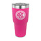 Round Monogram 30 oz Stainless Steel Tumbler - Pink - Single-Sided (Personalized)