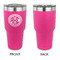 Round Monogram 30 oz Stainless Steel Ringneck Tumblers - Pink - Single Sided - APPROVAL
