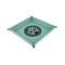 Round Monogram 6" x 6" Teal Leatherette Snap Up Tray -  MAIN