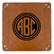 Round Monogram 9" x 9" Leatherette Snap Up Tray - APPROVAL (FLAT)