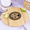Round Monogram Bamboo Cutting Board - In Context