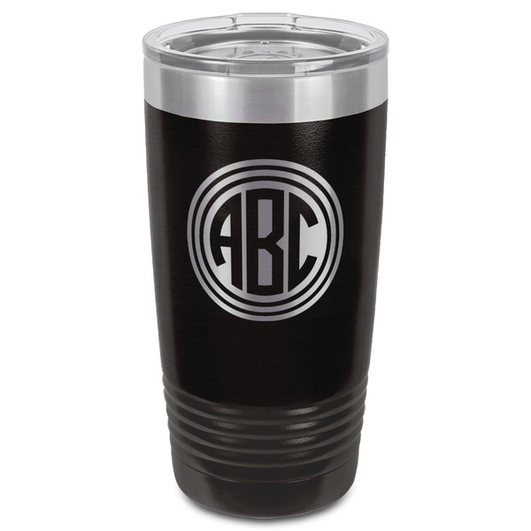 Round Monogram Black Polar Camel Tumbler - 20oz - Front