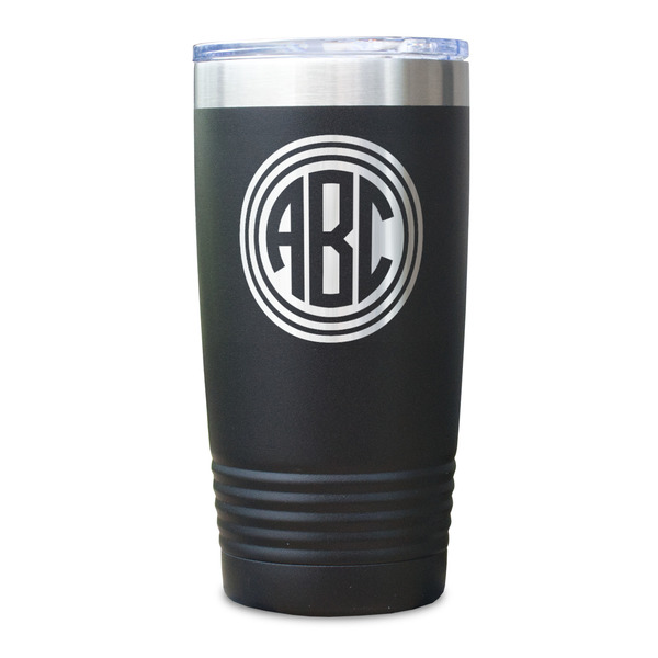Round Monogram Black Polar Camel Tumbler - 20oz - Single Sided - Approval